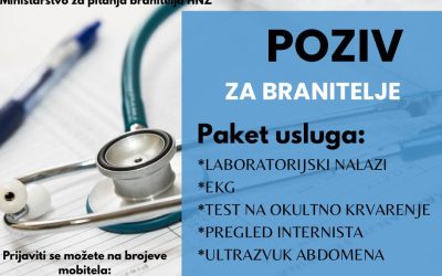 Javni poziv braniteljima: Preventivni liječnički pregledi u Domu zdravlja Neum